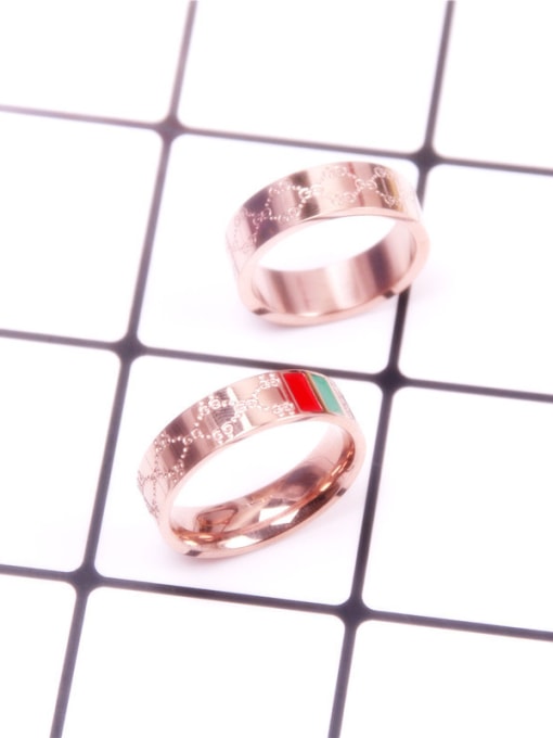 GROSE Classical pattern Lover Titanium Ring 2