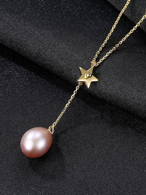 CCUI Sterling silver freshwater pearl  star necklace 2