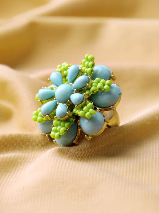 KM Beautiful Flower Shaped Alloy Ring 1