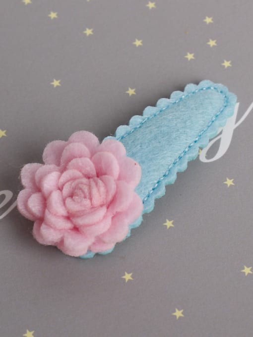 Blue Cloth Flower Hair clip