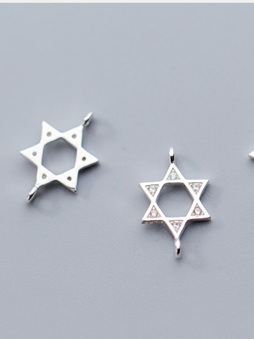 FAN 925 Sterling Silver With 18k Gold Plated Simplistic Geometric Connectors 1