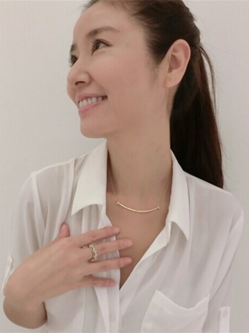 My Model Simple Style Lovely Smile Pendant Fashion Clavicle Necklace 1