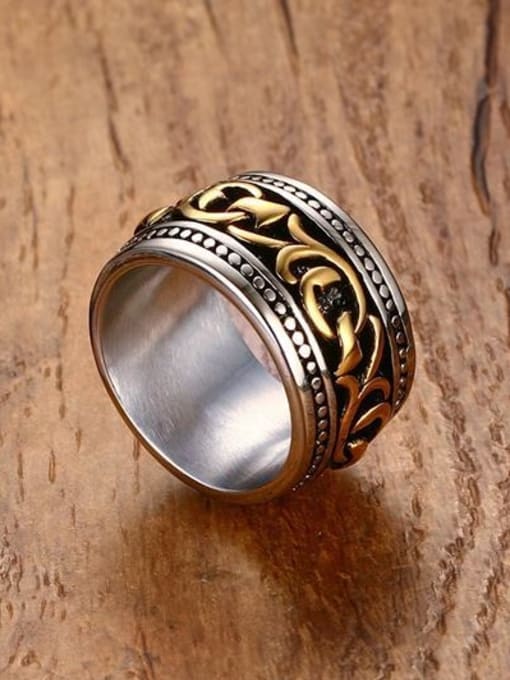 CONG Personality Geometric Shaped Stainless Steel Men Ring 2