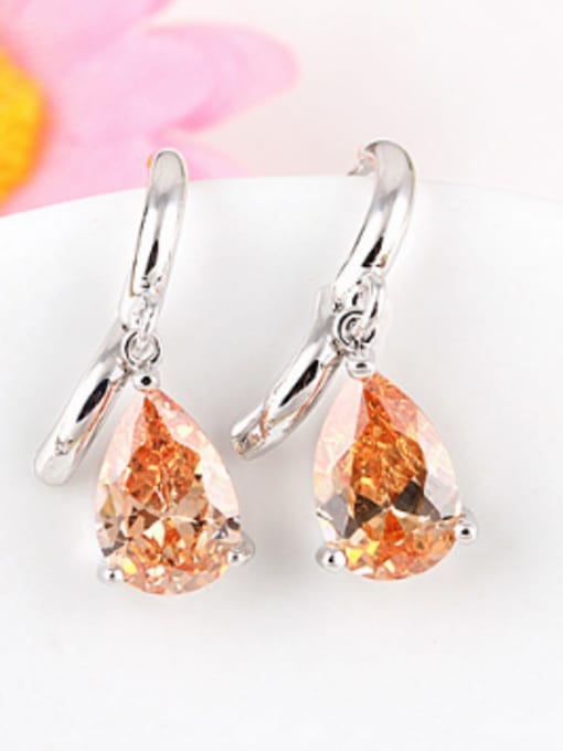 Yellow Water Droplets Zircon Multipurpose stud Earring