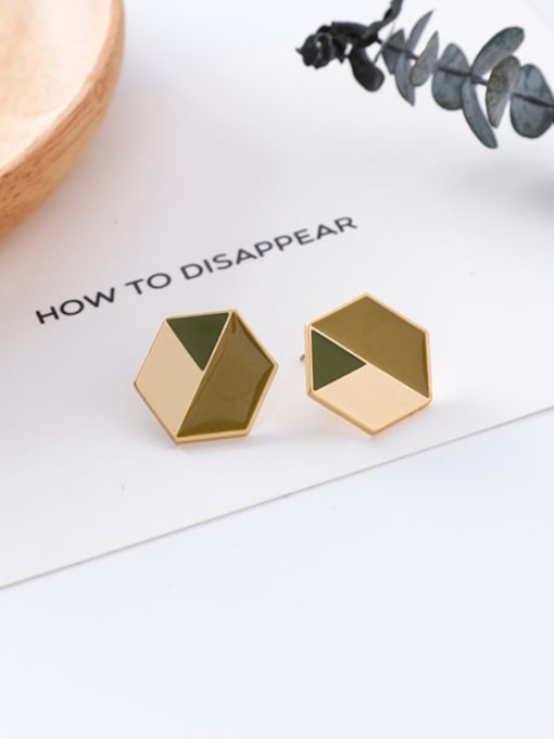 18#10426X Alloy With Gold Plated Trendy Geometric Stud Earrings