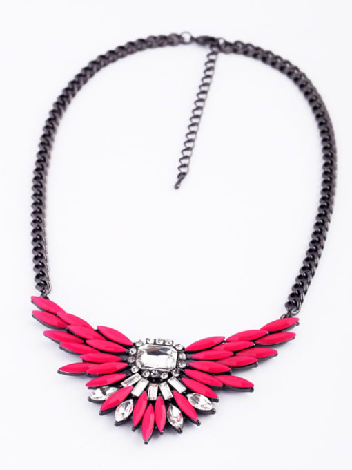 KM Wings Shaped Rhinestones Alloy Necklace 2