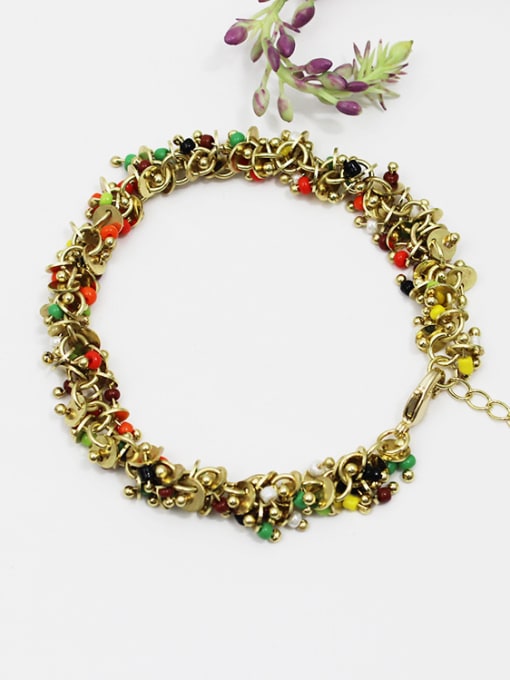 Lang Tony Charming Adjustable Length Colorful Natural Stone Bracelet 2