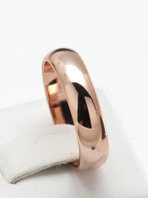 ZK Unisex Classical Simple Smooth Copper Ring 3