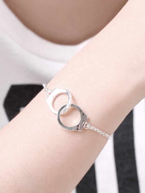 OUXI Personalized Handcuffs Simple Women Bracelet 1