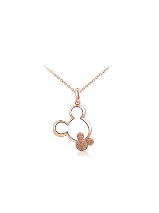 Ronaldo Trendy Mickey Mouse Shaped Crystal Necklace