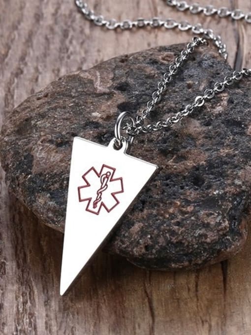 CONG Simply Style Triangle Shaped Titanium Pendant 1