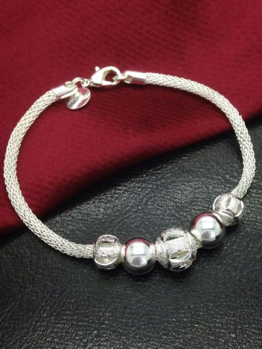 Ya Heng Fashion little Beads Copper Silver Plated Bracelet 1