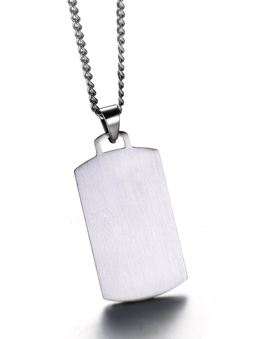 CONG Stainless Steel With Platinum Plated Simplistic Geometric Necklaces 4