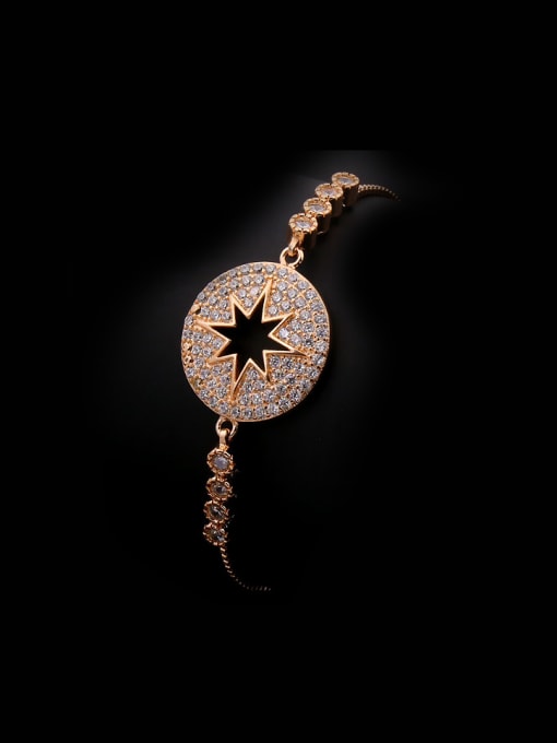 Rose Gold Star Pattern Stretch Bracelet