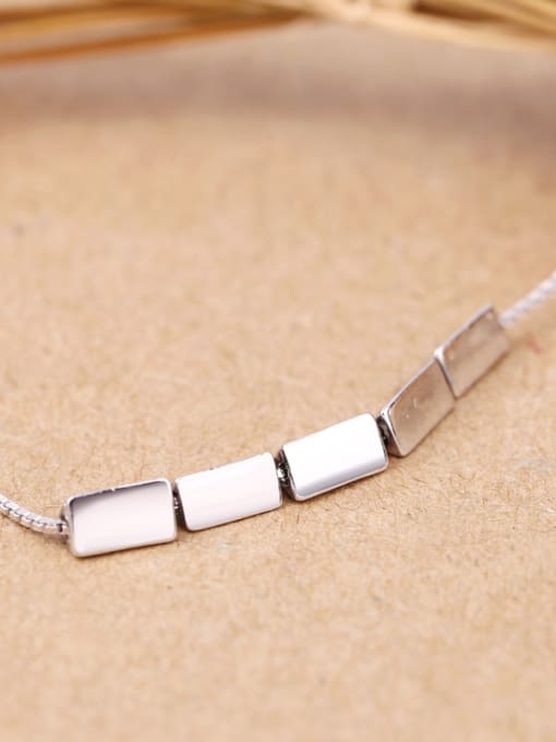 Peng Yuan Simple Solid Triangle Silver Necklace 2
