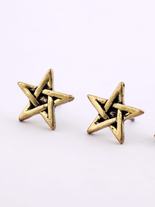 Gold Alloy Gold Plated Star stud Earring