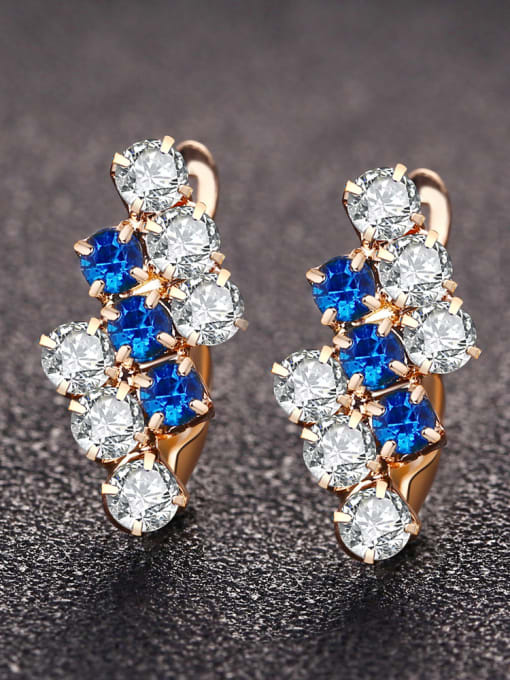 Earrings Fashion Geometric Crystal Women Clip Earrings