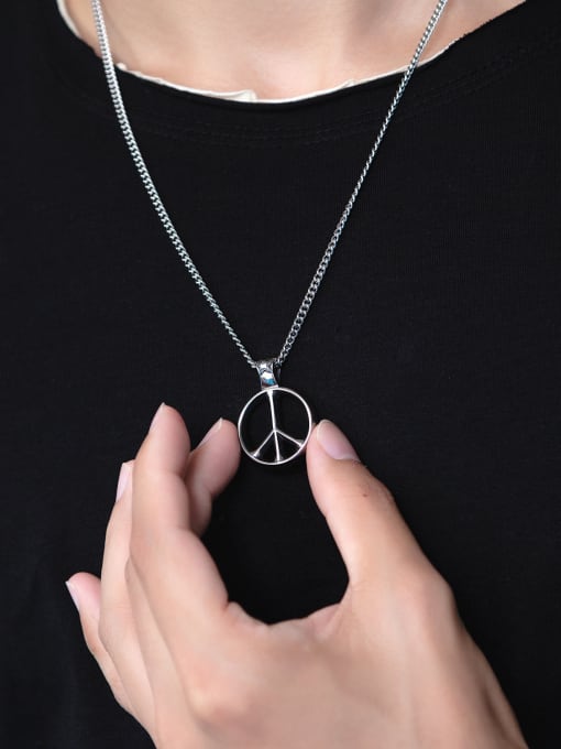 Open Sky Stainless Steel With Vintage Geometric Necklaces 1