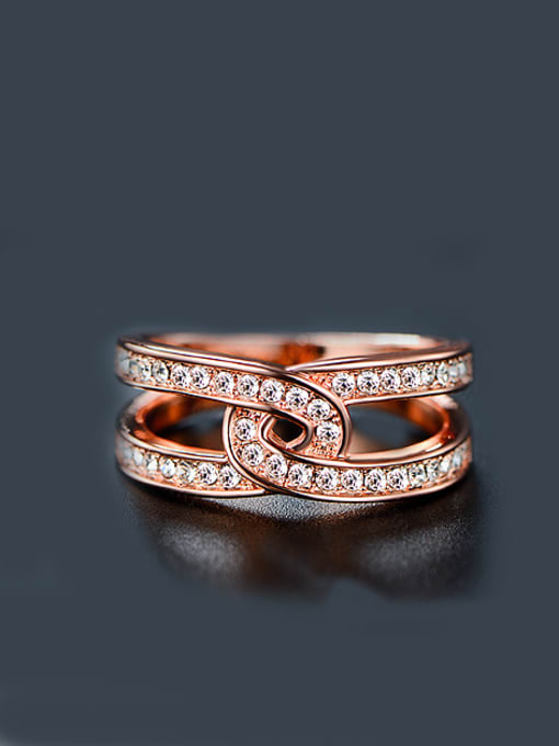 Rose Gold Geometric Gold Plated Ring