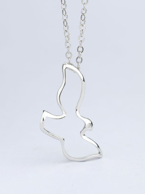 One Silver Cute Bird Necklace 3