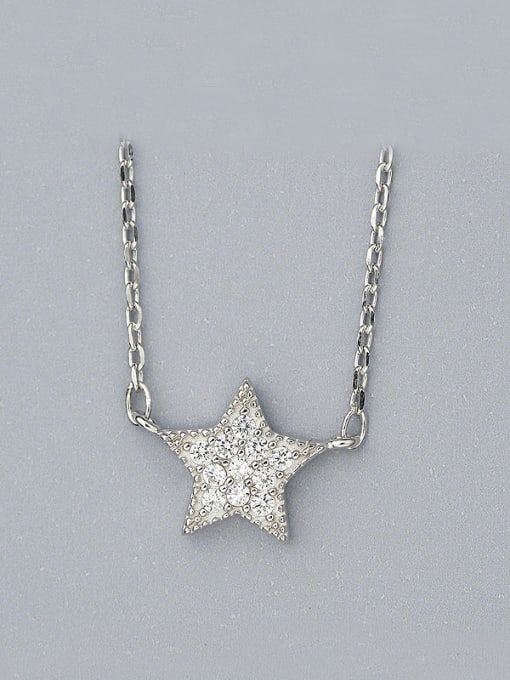 One Silver 2018 five-point star Necklace 0