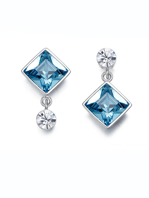 CEIDAI austrian Crystals Square-shaped drop earring