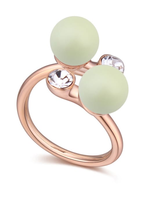 green Chanz using austrian elements in Austria pearl ring edge jewelry with you