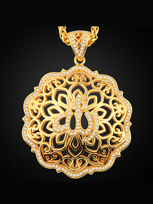 Days Lone 18K Zirconia Hollow Pendant 0