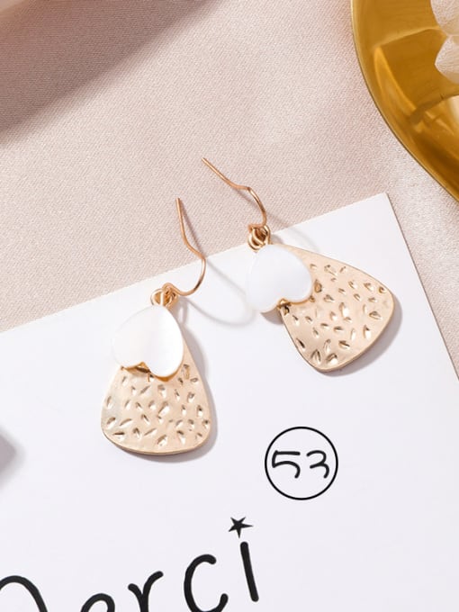 53#H7114 Alloy With Gold Plated Fashion Geometric Chandelier Earrings