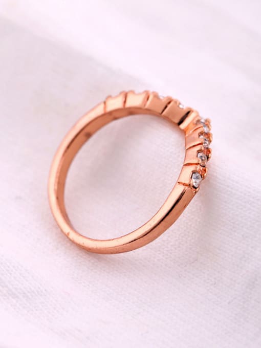 KM Rose Gold Plated Alloy Midi Ring 2