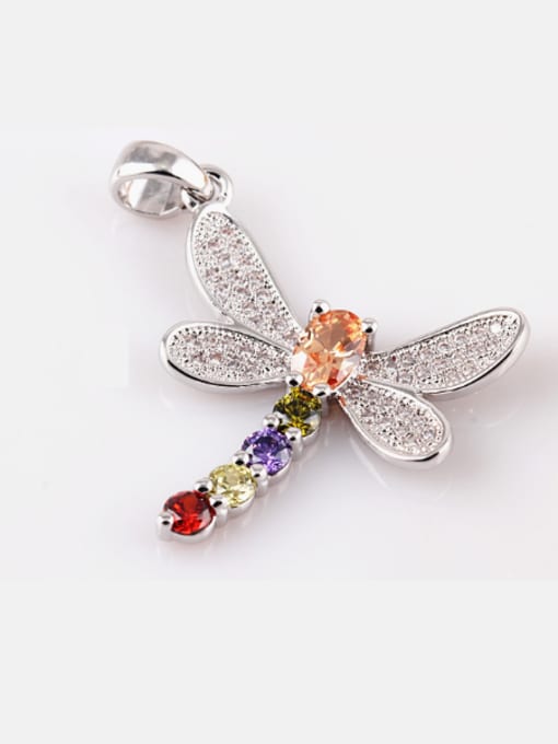 Qing Xing Dragonfly Zircon Colorful Exquisite Fashion Necklace 0