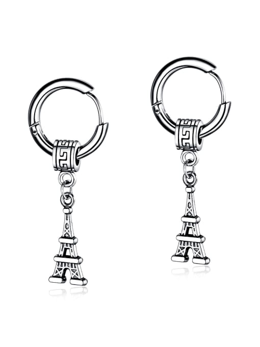 Open Sky Stainless Steel With Personality Eiffel tower Stud Earrings 0
