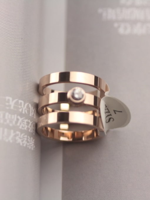 GROSE Multi-layer Zircon Smooth Ring