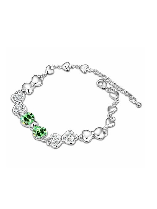 QIANZI Fashion Bowknot austrian Crystals Alloy Bracelet 0