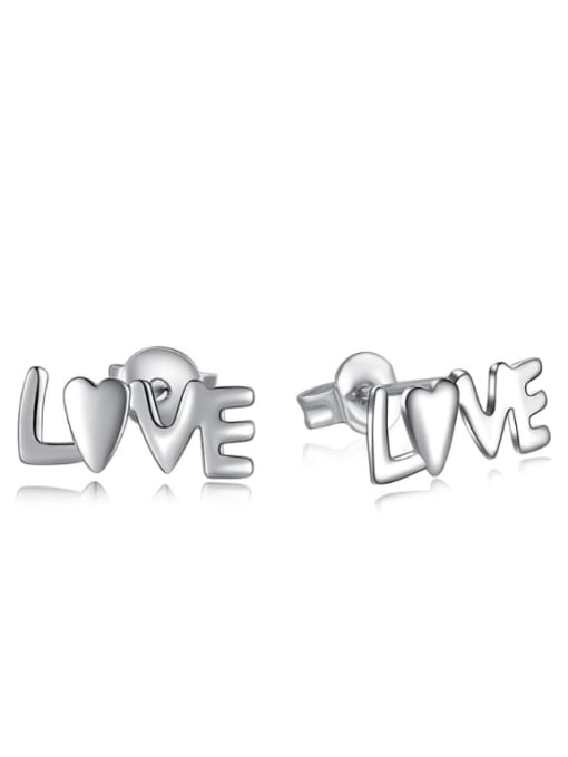 Ya Heng LOVE Hollow Personality Temperaments Stud Earrings 0