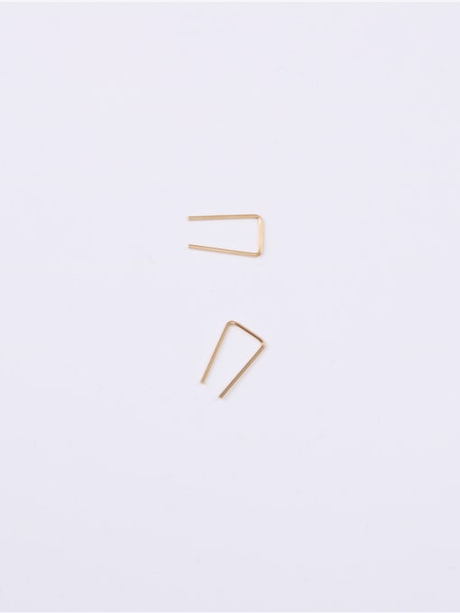 GROSE Titanium With Gold Plated Simplistic Geometric Clip On Earrings 0