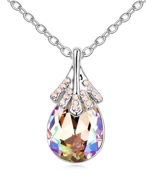 multi-color Austria was using austrian Elements Crystal Necklace Chain small exquisitely dainty and ravishingly beautiful clavicle
