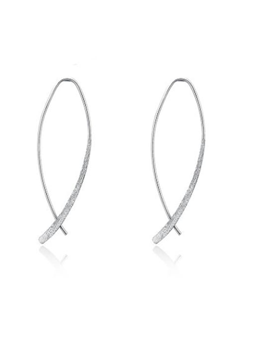 Platinum Exquisite Geometric Shaped Drop Earrings