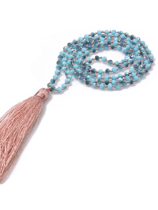JHBZBVN1392-J Hot Selling Glass Beads Bohemia Tassel Necklace