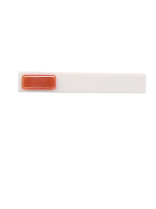 Orange red Alloy With  Cellulose Acetated Simplistic Geometric Barrettes & Clips