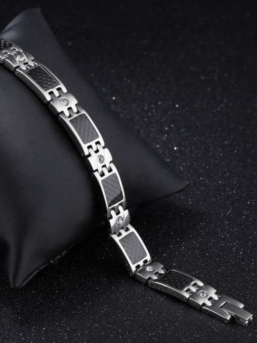 Open Sky Personalized Titanium Carbon Fiber Magnets Bracelet 2