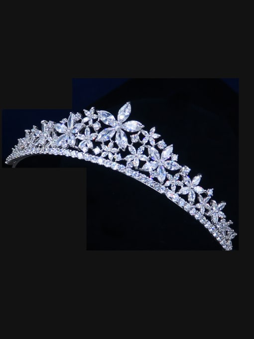 Cong Love Luxury Noble Micro Pave Zircons Wedding Hair Accessories