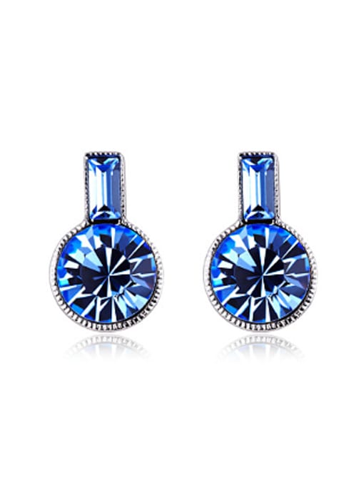 blue Fashion Austria Crystal Women Stud Earrings