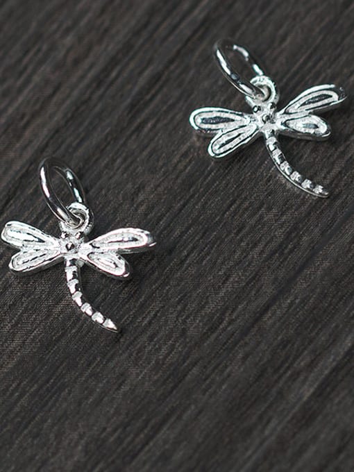 FAN 925 Sterling Silver With Silver Plated Cartoon dragonfly Pendant 0
