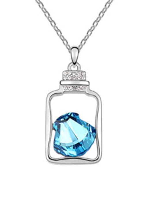 QIANZI Personalized Shell-shaped austrian crystal Pendant Alloy Necklace 3