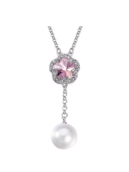 Pink Plum Blossom Pearl Necklace