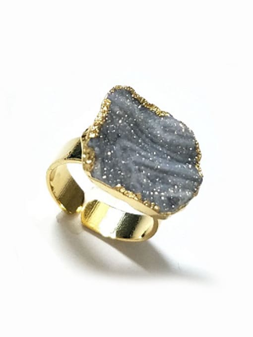 Tess Copper Geometrical Agate Opening Ring 0