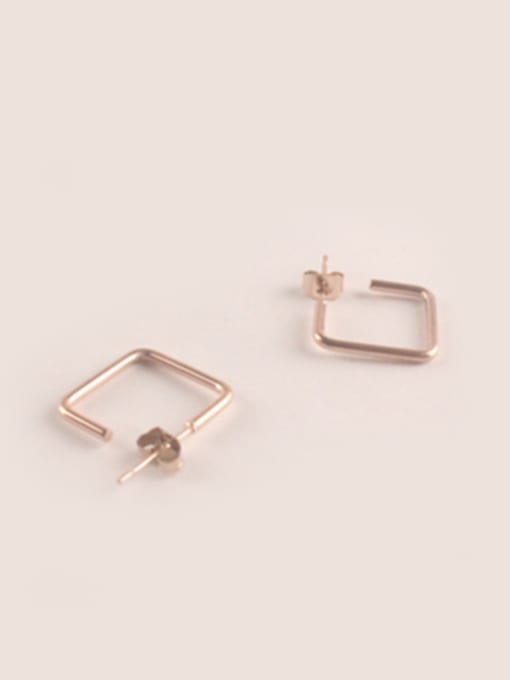 GROSE Simple Square Opening Stud Earrings 0