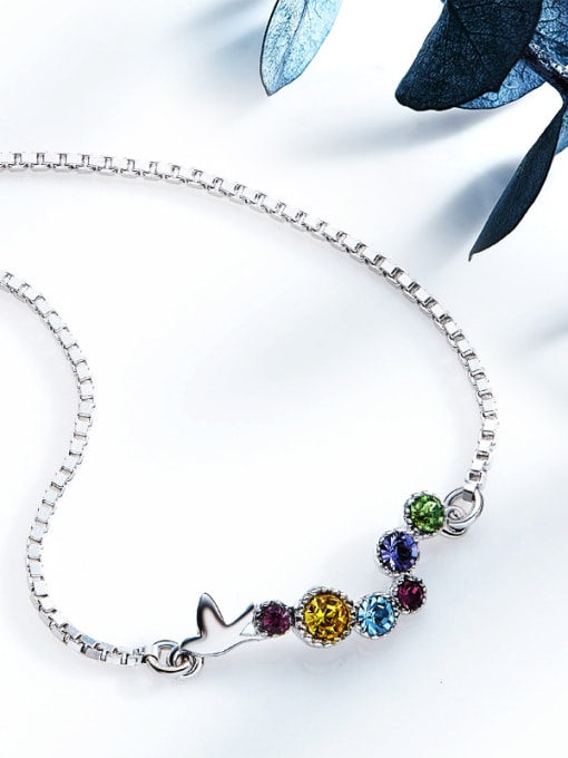 CEIDAI Multi-color Crystal S925 Silver Bracelet 3