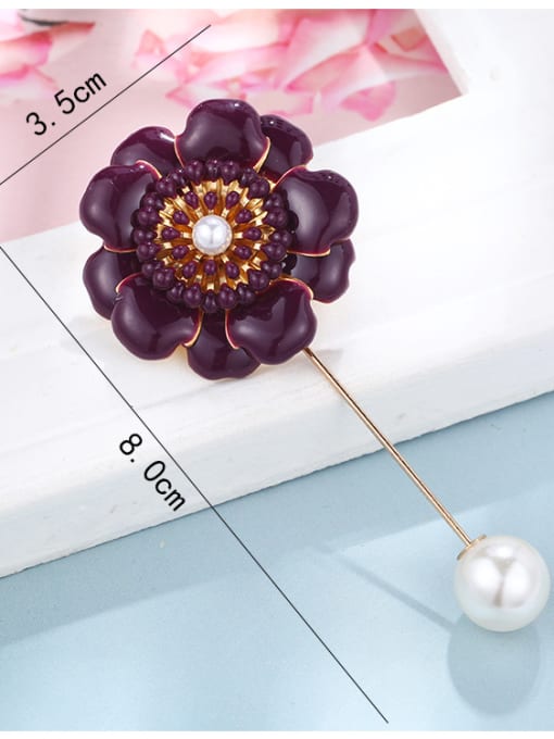 D233 Alloy With  Enamel Romantic Flower Brooches